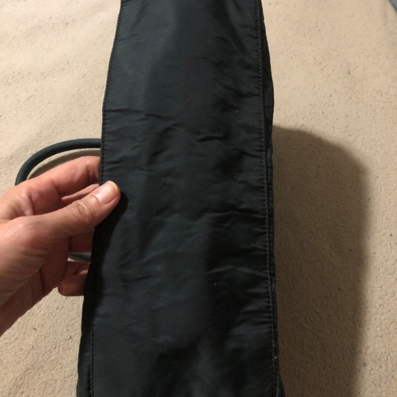 TODAY ONLY:AUTHENTIC PRADA DARK BLUE GREEN FABRIC HANDBAG - Picture 9 of 12